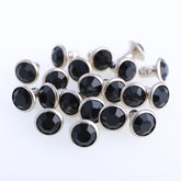 100 Sets Black Glass Rhinestone Rivets for Leather Craft DIY Making WholesaleRhinestone